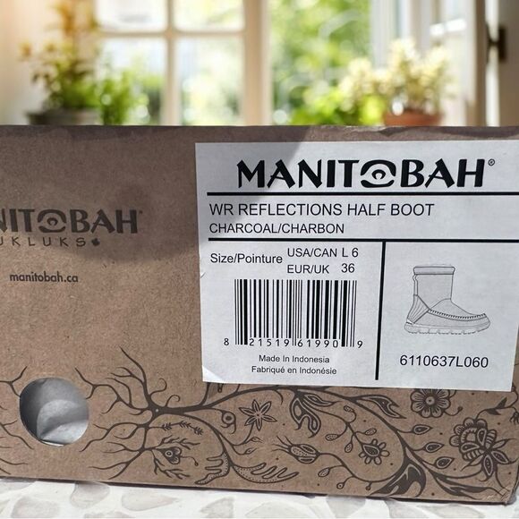 Manitobah Mukluks WR Reflections Half Ankle Boot Size 6 EU 36 - Picture 12 of 12